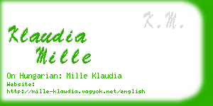 klaudia mille business card